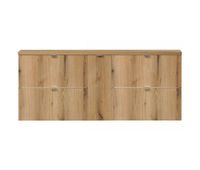 mueble bajo lavabo newport mural con 4 cajones y puerta 140x60x40 cm mdf - roble