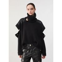 liu jo jersey jersey de cuello alto con cut-outs para mujer