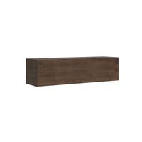 mueble de tv de pared abatible en nogal con paso de cables ancho 1536 cm alto 40 cm profundidad 392 cm