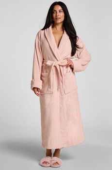 Hunkemöller Albornoz de tejido polar suave Rosa