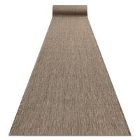 alfombra de pasillo sizal floorlux modelo 20433 gris pardo liso 80 cm 80x530 cm
