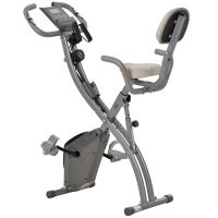 homcom bicicleta estatica plegable gris