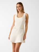 vestido tweed mezcla de lana