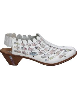 Rieker Blanco 46778-80 Sandalias Para Mujer 39