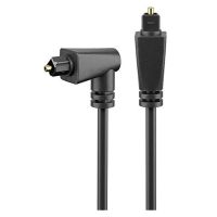 goobay cable de audio optico extremo angulado toslink machomacho 1m negro