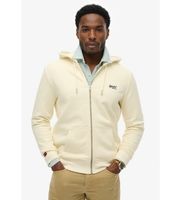 superdry para hombre m2014128e sudadera con capucha y cremallera essential logo blanco roto 3xl casual algodon