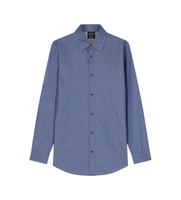 ax armani exchange para hombre xm002739af24681fb443 camisa essential azul m casual algodon manga larga