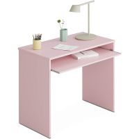 habitdesign i-joy mesa de escritorio con bandeja extensible rosa