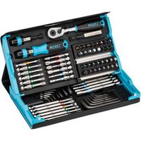 hazet 2200sc-31 juego de puntas de destornillador bits smartcase r hexagono macizo 14 pulgadas 63 mm r perfil de ranura perfil phillips ph perfil pozidriv pz perfil de hexagono interior perfil torx interior perfil torx a prueba d