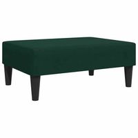 reposapies de terciopelo verde oscuro 77x55x31 cm vidaxl