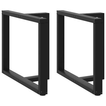 Patas Para Mesa De Comedor En Forma De T (2 Unidades), Color Negro, 90 X 35 X (72-73) Cm, Acero Vidaxl
