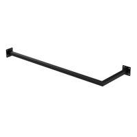 perchero de pared 90 x 30 cm acero negro en forma de l hasta 50kg