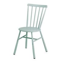 silla clasica azul retro de aluminio para jardin y exterior romero garden
