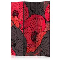 biombo - pleated poppies 135x172 cm