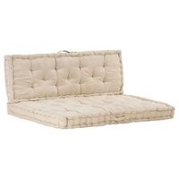 cojines de palet para respaldo de asiento de sofa de suelo en algodon beige dec021326