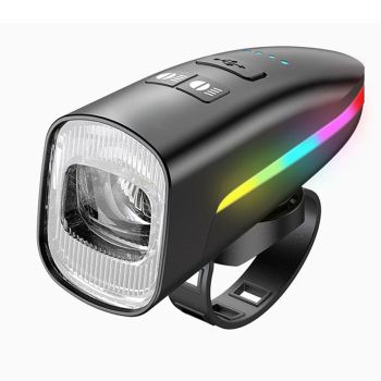 BIKIGHT Luz trasera de distancia dual para bicicleta, diseño RGB, recargable por USB, impermeable, seguridad para ciclis