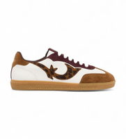 bash para mujer 2h24lcre zapatillas de piel leopard blanco 36 plano cordones casual