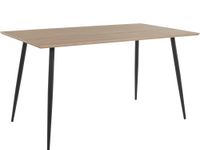 mesa de comedor para 6 personas en efecto roble nature 140