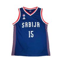 camiseta nikola jokic serbia - peak paris 2024 azul
