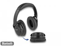 delock auriculares bluetooth 50 sobre el oido plegables con microfono integrado y graves intensos con hasta 20 horas de reproduccion