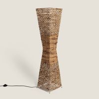 ledkia lampara de pie de fibras naturales bijie iluzzia - diseno unico y elegante para un ambiente personalizado