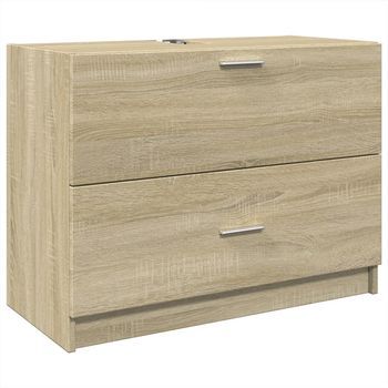 Mueble De Almacenaje | Armario De Lavabo Madera De Ingeniería Roble Sonoma 78x37x59 Cm