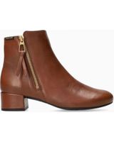 de mephisto botines mephisto berisa de piel marron con cremallera - modelo 9031484147 brown