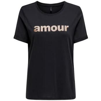 Only Camiseta Amour Glitter para mujer