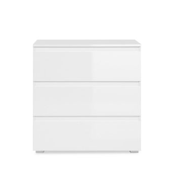 Cómoda blanca de 3 cajones de 80 cm de ancho