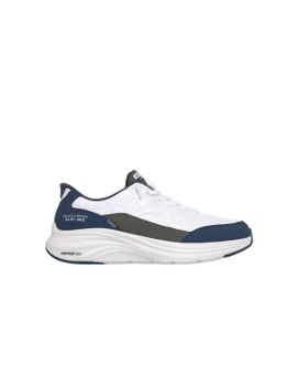 Zapatillas Skechers Contour Foam - Cozy Hombre White /Duraleather/Navy Trim