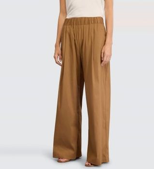 Semicouture para mujer. S6SK38 Pantalón Rowena marrón (42), Casual, Algodón