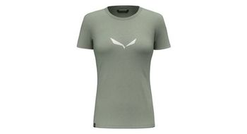 Camiseta de manga corta para mujer salewa solidlogo verde