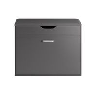 banco zapatero con 1 solapa para entrada mdf gris