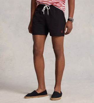 Polo Ralph Lauren para hombre. 710907255002 Bañador bermuda Traveler negro (M), Beachwear, Poliéster Reciclado