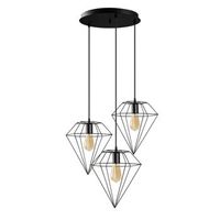 lampara de techo elmas-6296 negro metal diametro 50x133 cm