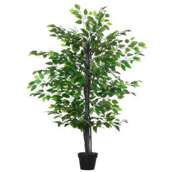 Banyan Artificial 145 Cm Con Tronco De Madera, Verde