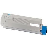 compatible cyan oki 43865723 standard capacity toner cartridge
