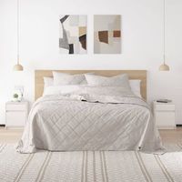 mesita de noche - mueble para dormitorio - madera maciza de pino - blanco 40x31x50cm