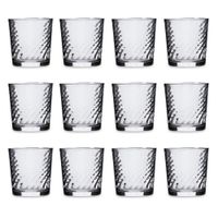 juego de 12 vasos bajos vidrio 26 cl