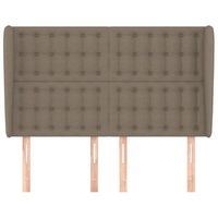 cabecero cama mueble de dormitorio con orejas de tela 147 x 23 x 118128 cm gris topo m020003429