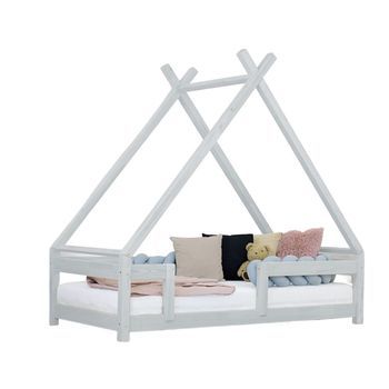 Cama Cabaña Infantil Tahuka 80 X 160 Gris Claro