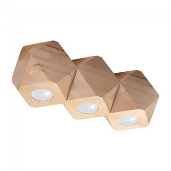 Plafón de techo woody (3 luces)