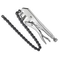 alicates de bloqueo de cadena cadena negra y mango forjado con ajuste fino para tuberia mantenimiento industrial y objetos irregulares