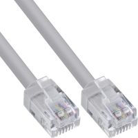 cable telefonico inline 18743 rj-12 3 metros macho-macho gris