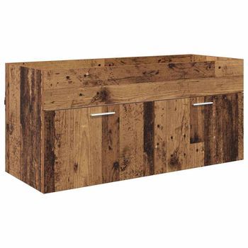 Mueble De Lavabo Madera Vieja Madera De Ingeniería Vidaxl