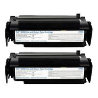 original multipack dell s2500 printer toner cartridges 2 pack -593-10023 2y669