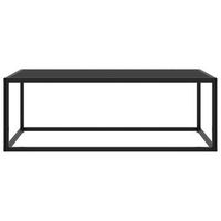 mesa de centrormesa auxiliarrmesa de cafe negra con vidrio negro 100x50x35 cm
