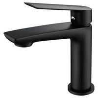 griferia monomando para lavabo negro opaco en laton y zama con cartucho ceramico