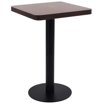 Mesa De Bistró Mdf Marrón Oscuro 50x50 Cm Vidaxl