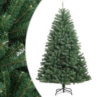 arbol de navidad artificial con bisagras y soporte verde 240 cm vidaxl